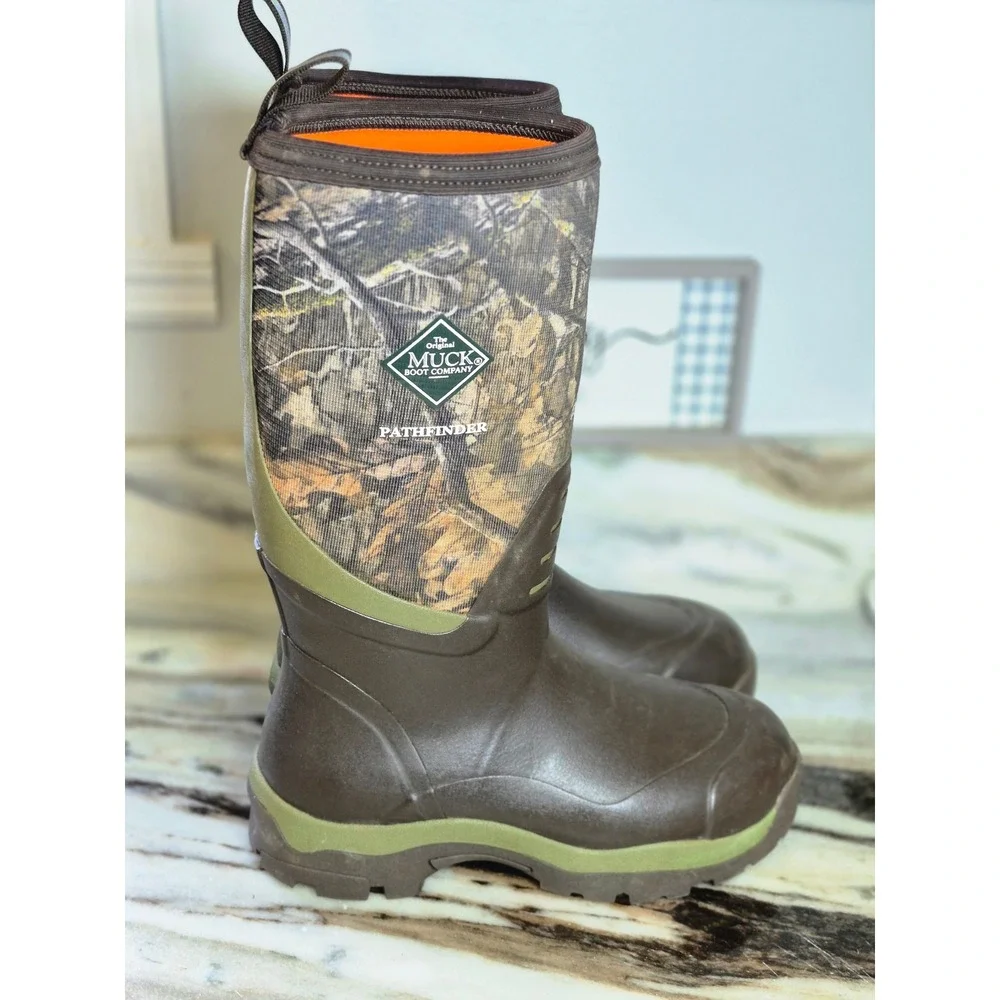 Muck Boot Company Pathfinder Mens 8 Mossy Oak Camo Waterproof Boots MPFMDNA